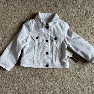 Baby GAP White Denim Jean Jacket Girls 18-24 months